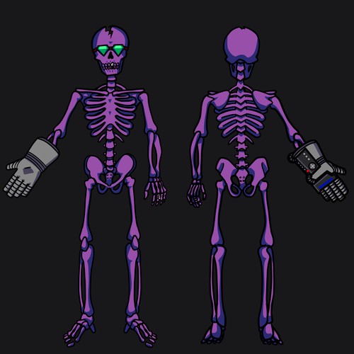 コンペ「Anti.biz needs a 2D skeleton character design」のデザイン by Little Georgeさん 