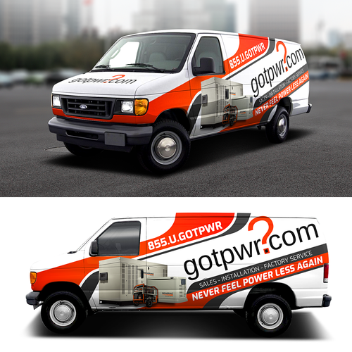 Create a new POWERFUL wrap design for generator company! Design by Artpaper ✪