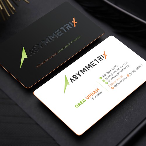 Design a cool, edgey but sophisticated business card for an alternative investment firm. Design von DesignBird™