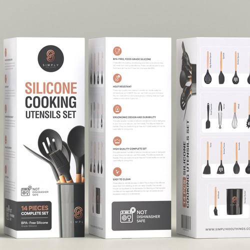 We need the best packaging for our Silicone Cooking Utensils Set Design by DG[Graphix]