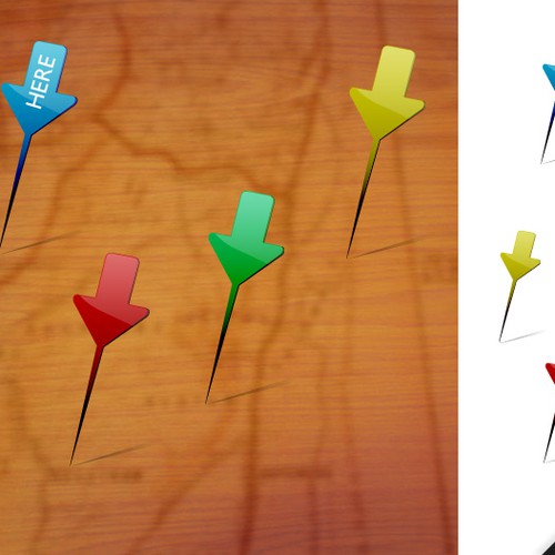 Stylistic Map Pin Design von MightyCreation