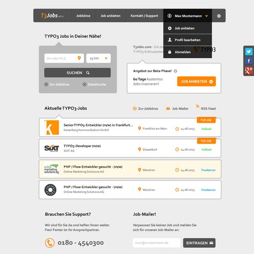 Web page design contest entry by dudelsack