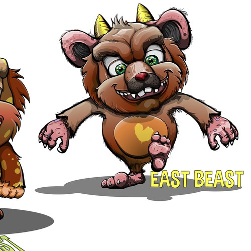 The East Beast - a fun mascot for an elementary school Design by Aleksandar Stanojev