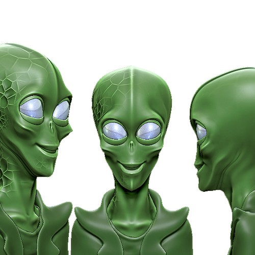 Alien main character design for a movie Design by dxbdesign