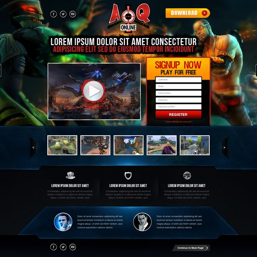 Design the landing page of a video game review website, Landing page  design contest