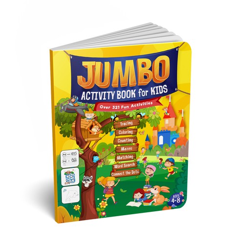 Fun Design for Jumbo Activity Book Design by saffran.designs