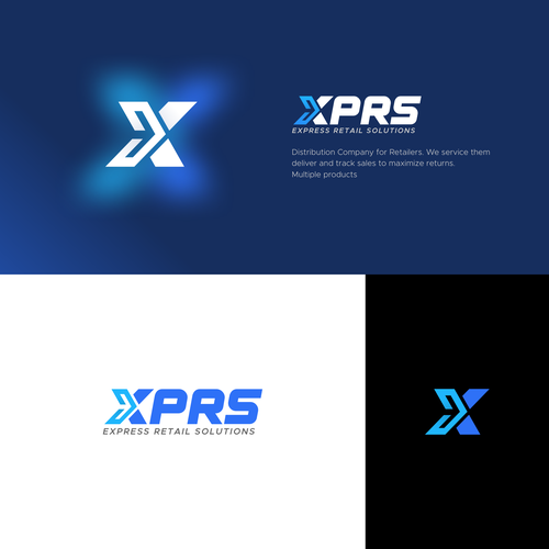 XPRS Express Retail Solutions Logo. Mass distribution company Diseño de Bayudaswara