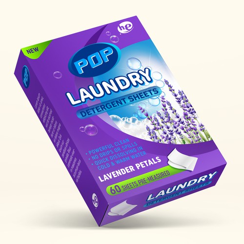 Pop Laundry Detergent Sheets Design by Radmilica