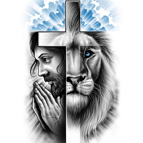 Christian Entrepreneur Lion Tattoo Design by INKSPITJUNKIE