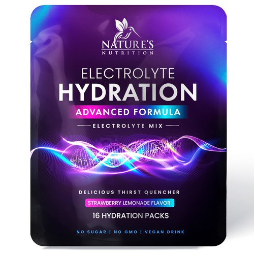 Refreshing Hydration Electrolytes Design Needed for Nature's Nutrition Design by Davi Giolo ★