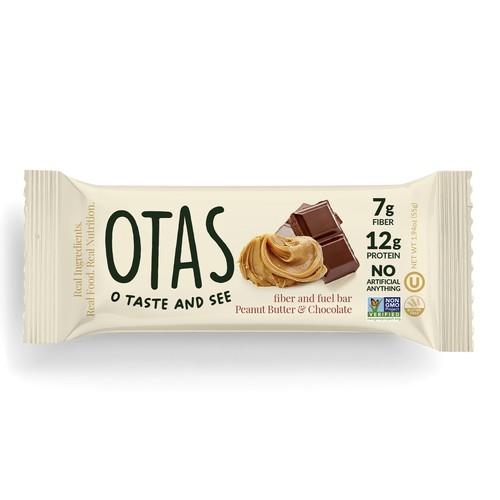 "Design a Premium Bar Wrapper for a New Brand (OTAS – “O Taste and See”)" winning Logo & social media pack