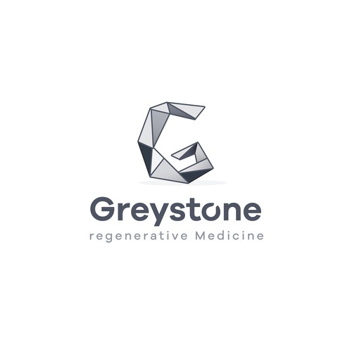 I like the lettering of Greystone here.  And then below Greystone a grey, stone-like structure with mortar or joints in  Design von Hossam Target