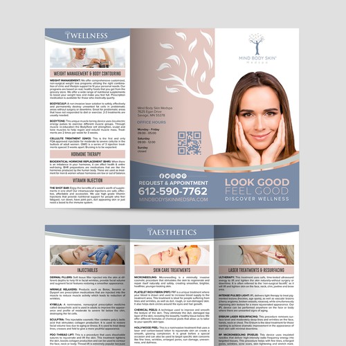 Designs | Mind Body Skin Medspa Brochure | Brochure contest