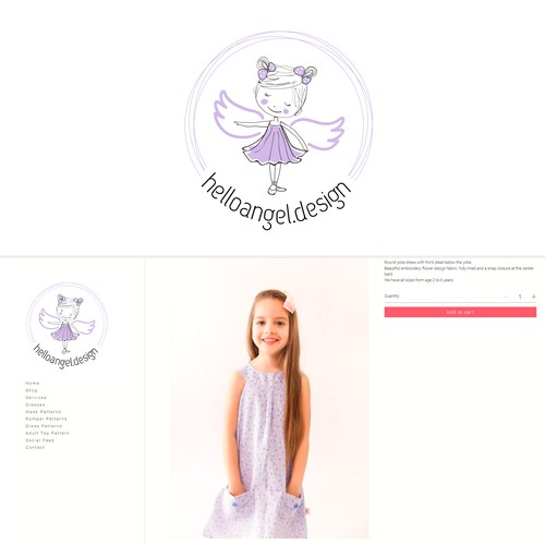 nemaxさんのDesign fun branding pack for little girl's dress brand (logo, biz card, clothing tag, shopping bag)デザイン