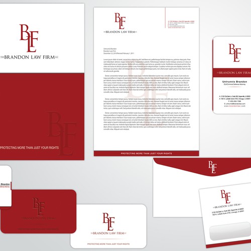 Create the next stationery for The Brandon Law Firm LLC  Réalisé par Mili_Mi