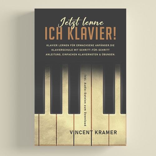 Design a book cover for a piano school for adults! Design by AnnyM