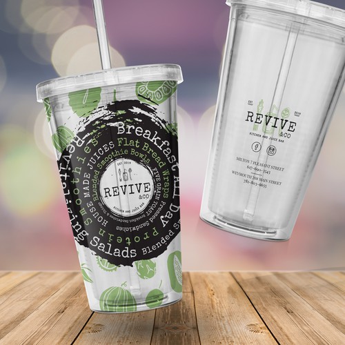 HELP!!!!! Modern juice bar  looking for cup design for togo cups Design réalisé par zzzArt