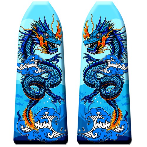Dragon Boat Paddle Design: Chinese Dragon Design by wennyprame
