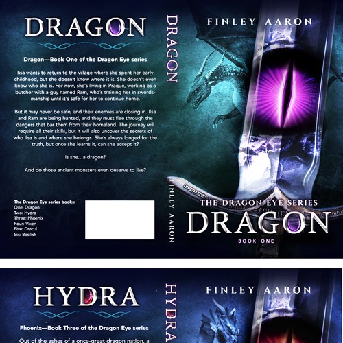 コンペ「Book Covers for the first 3 books in my YA urban fantasy series, Dragon Eye—more books to come!」のデザイン by Zehriyaさん 