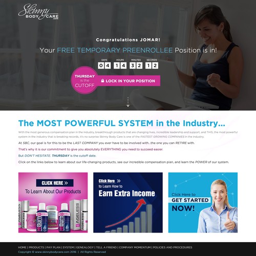 *** GUARANTEED PRIZE *** - New Website Template for MLM Company - NEW! Design by Jasmin_A