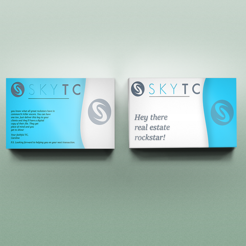 Create an eyecatching marketing card for SkyTC Card or invitation
