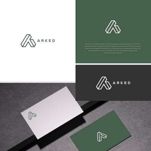 Logo and brand design for Arked Oy Design by plyland