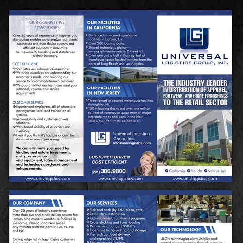 Create the next single-page advertising brochure for Universal Logistics Group Ontwerp door sercor80