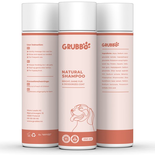 Design label for dog shampoo Design by Imee008