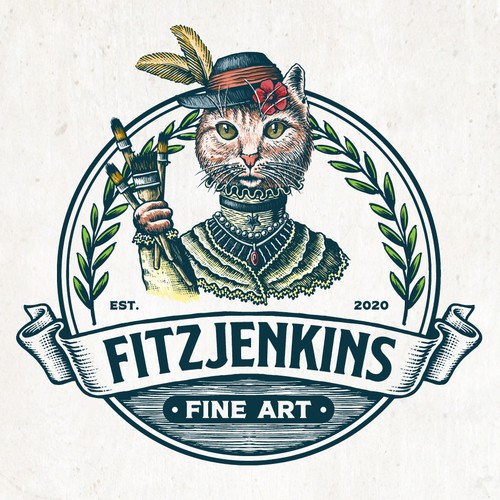 Fine art portrait painter needs a retro inspired logo Diseño de vuveeh™