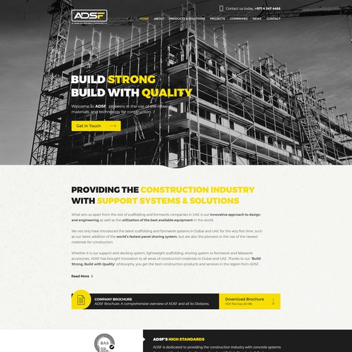 Construction Company Website Design Design réalisé par teardrops285