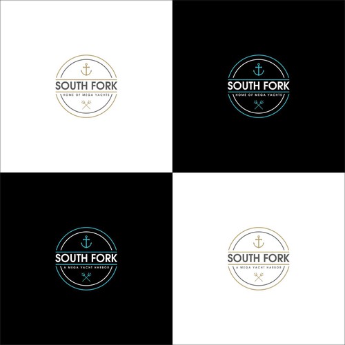 Design logo for newest and greatest mega-yacht marina in yachting capital of world.  Onward work. Design by Kharis.id