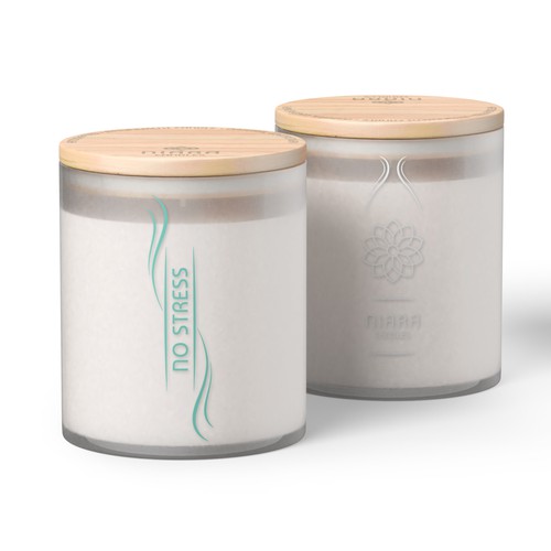 "Elegant jar design for premium Niara Attunement Candles" winning Product packaging