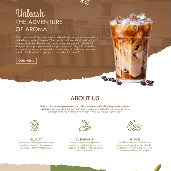 Website Design for a Coffee Shop 