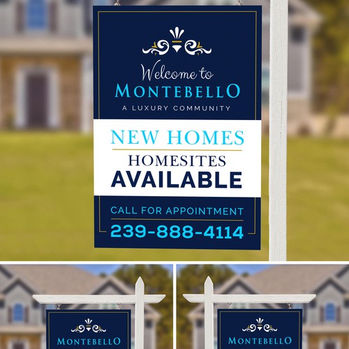 Upscale and Sophisticated New Homes for Sale - Signage Design by GraphicVersa