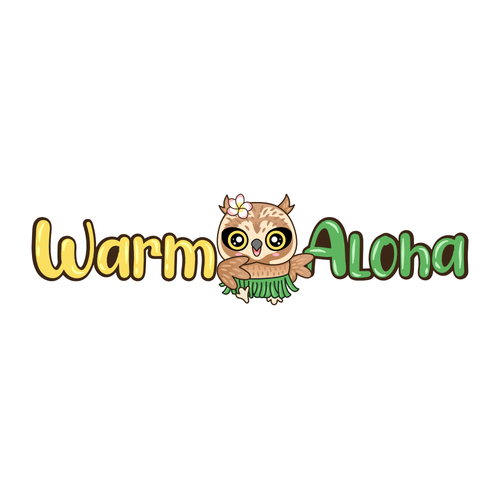Logo with island feel with a kawaii owl anime mascot for Hawaii website Diseño de Fresti