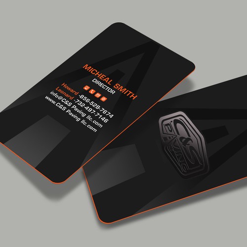 We are an asphalt paving company  card with character, style, stands out from everyone nothing bland no white ,add stuff-ontwerp door RENEXIT