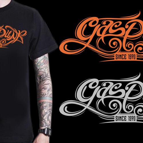 Create a shirt design for Gas Punk - a new petrolhead brand