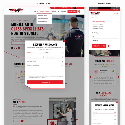 Design a clean and modern service based website home page Design by OMGuys™