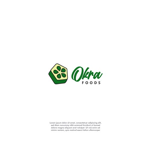 Okra inspired logo design Design by Design L@b