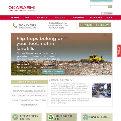 New website design wanted for Okabashi Diseño de webdesignpassion