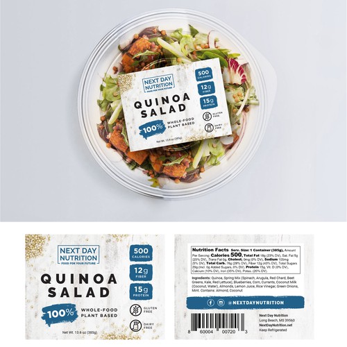 Plant-based food label design Design by Mz•SquirL