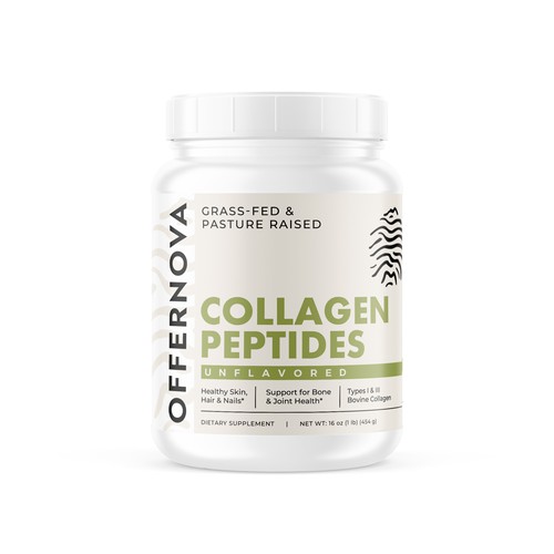 Design a Food Supplement Label - Collagen Peptides Design by Sasha Bianca