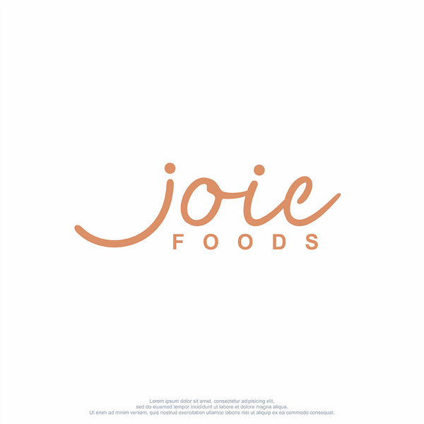 Modern logo design for joie food