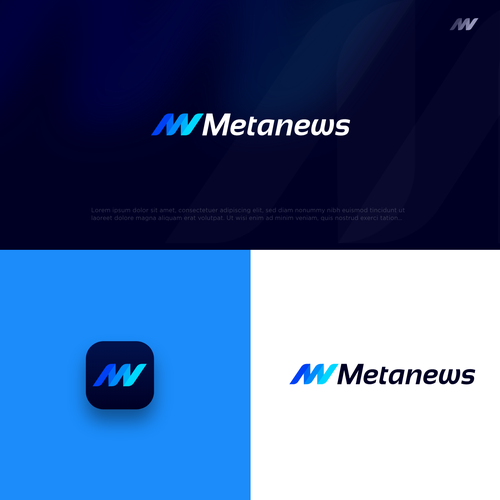 Design a logo for a web3 News platform called MetaNews Design by vedik.technologies®