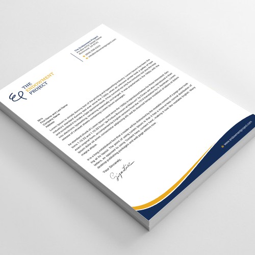 Clean, simple note design, The Endowment Project Design by prosenjit_P