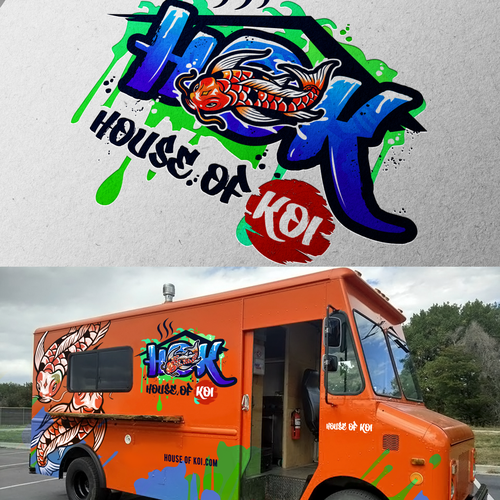 Design a Urban Asian inspired logo, that represent Asian culture and hip hop for a food truck. Design by Ongie