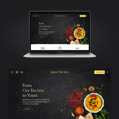 Jaipur Kitchen Website Design by LeNotre