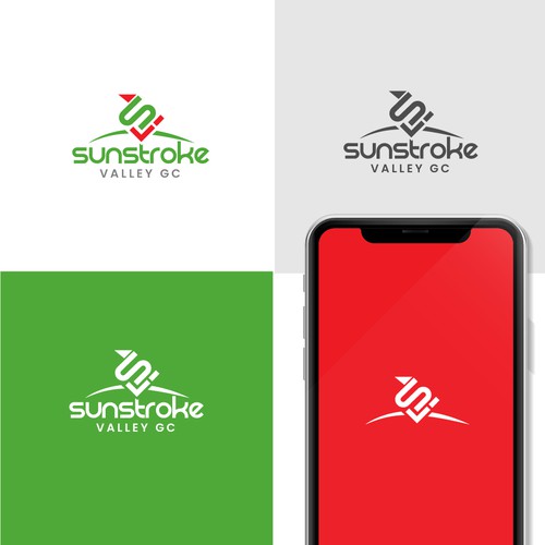 Logo for fictional Sunstroke Valley Golf Club Design by JosH.Creative™