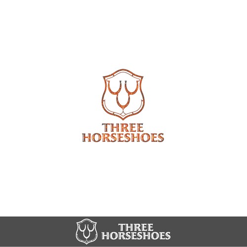 logo for Three Horseshoes Design by Kate Davies