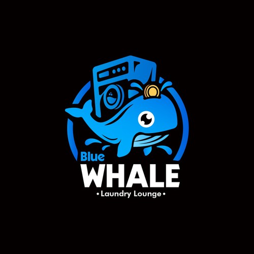 Unleash Your Creativity, Logo Design for "Blue Whale Laundry Lounge" Design by Chickvek.Labs